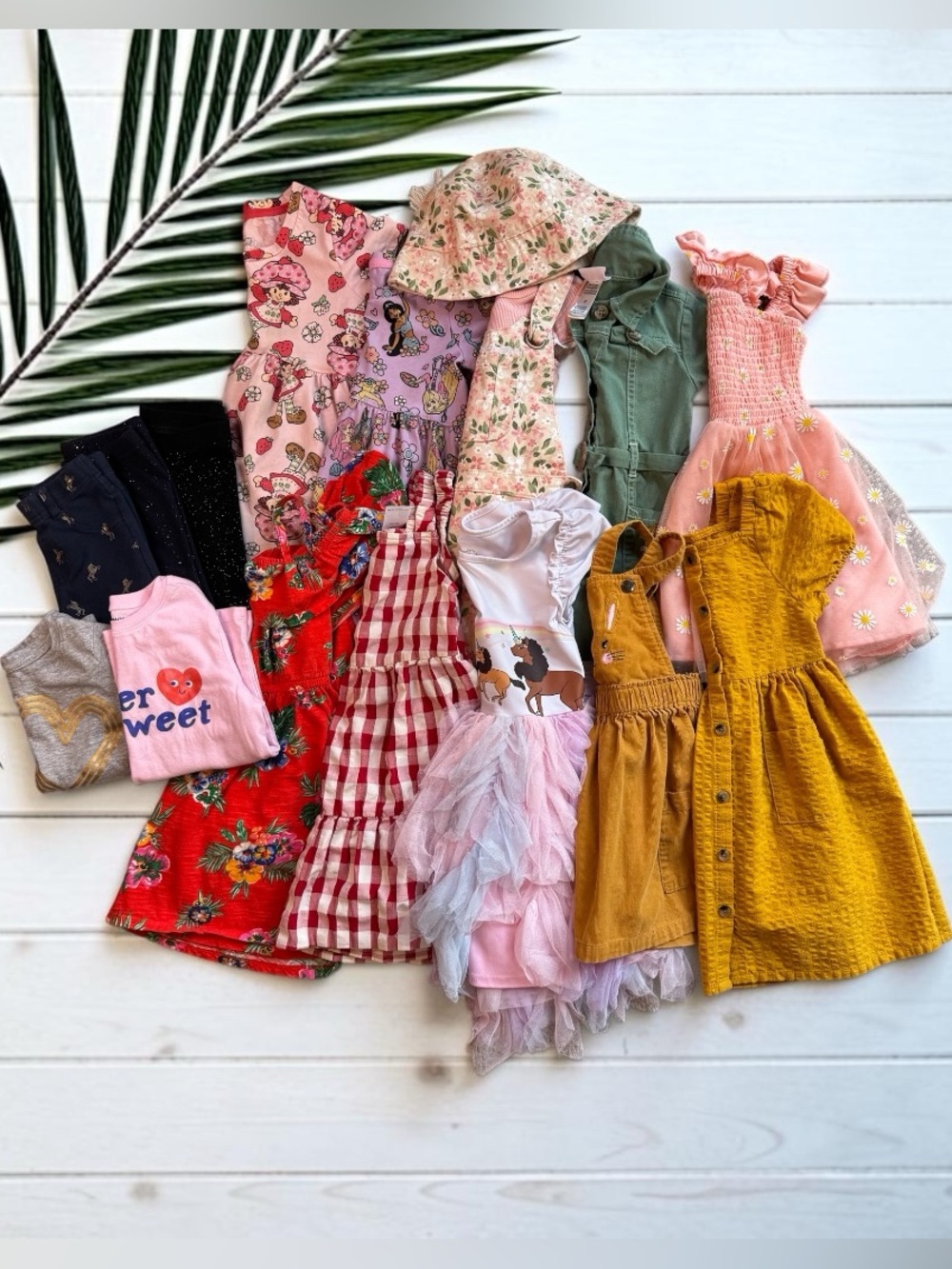Girls 4T Clothing Lot – 9 Dresses, Skirtall, Leggings & Tops